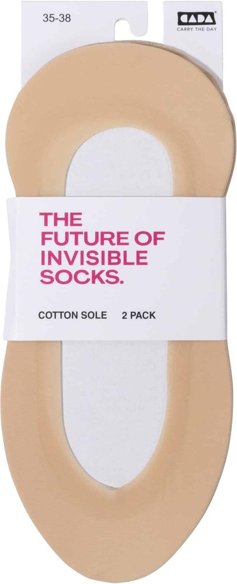 Onzichtbare footies 2-paar – Beige – 39-42