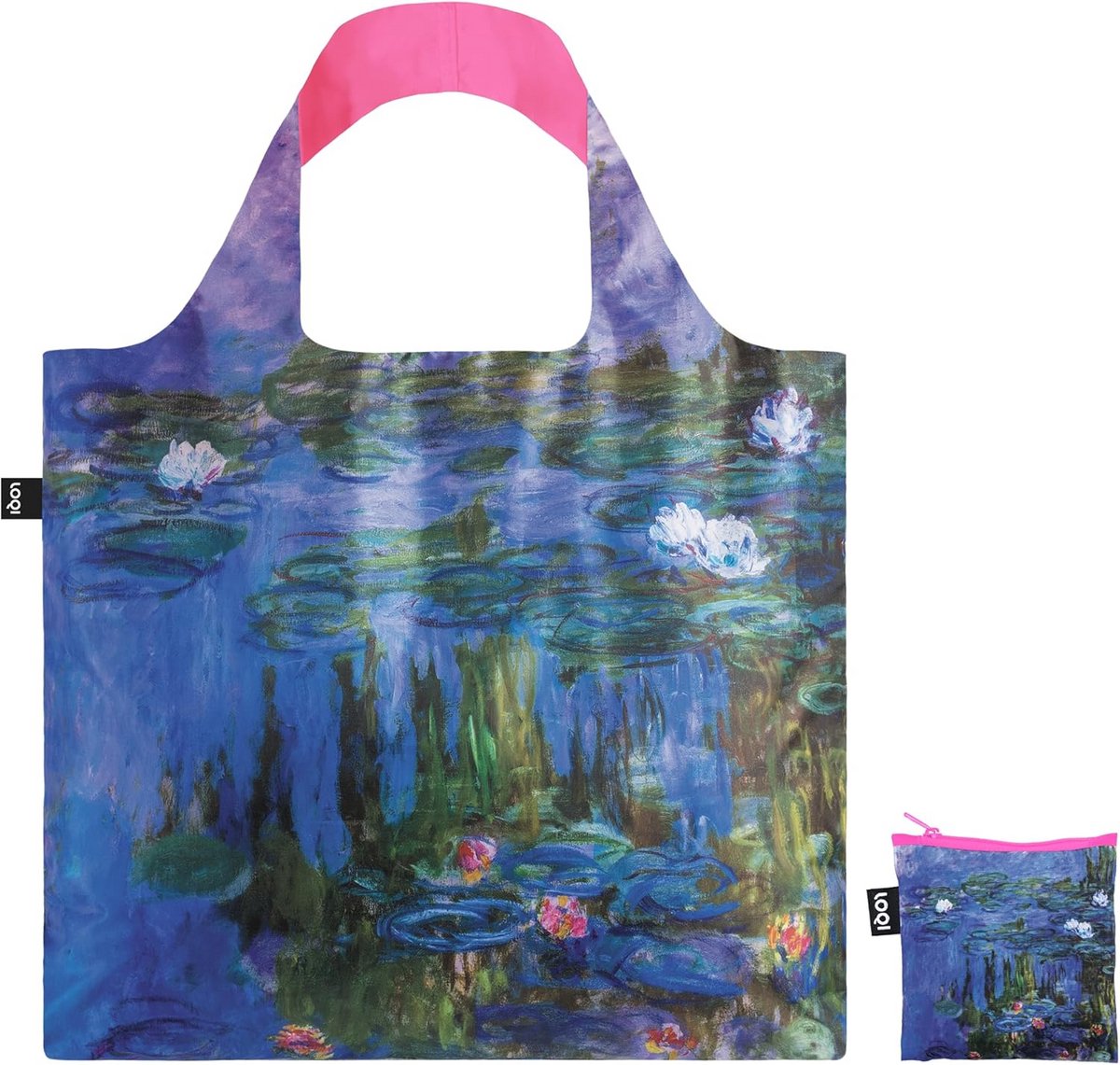 Stijlvolle Gerecyclede Shopper met Waterlelie Print