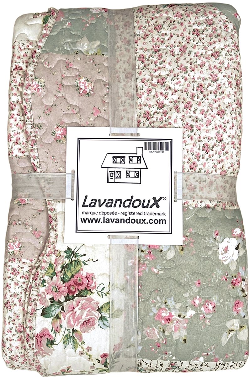 Lavandoux - Bedsprei - Quilt - Rosebud - 160x220cm - 1-persoons - Roze