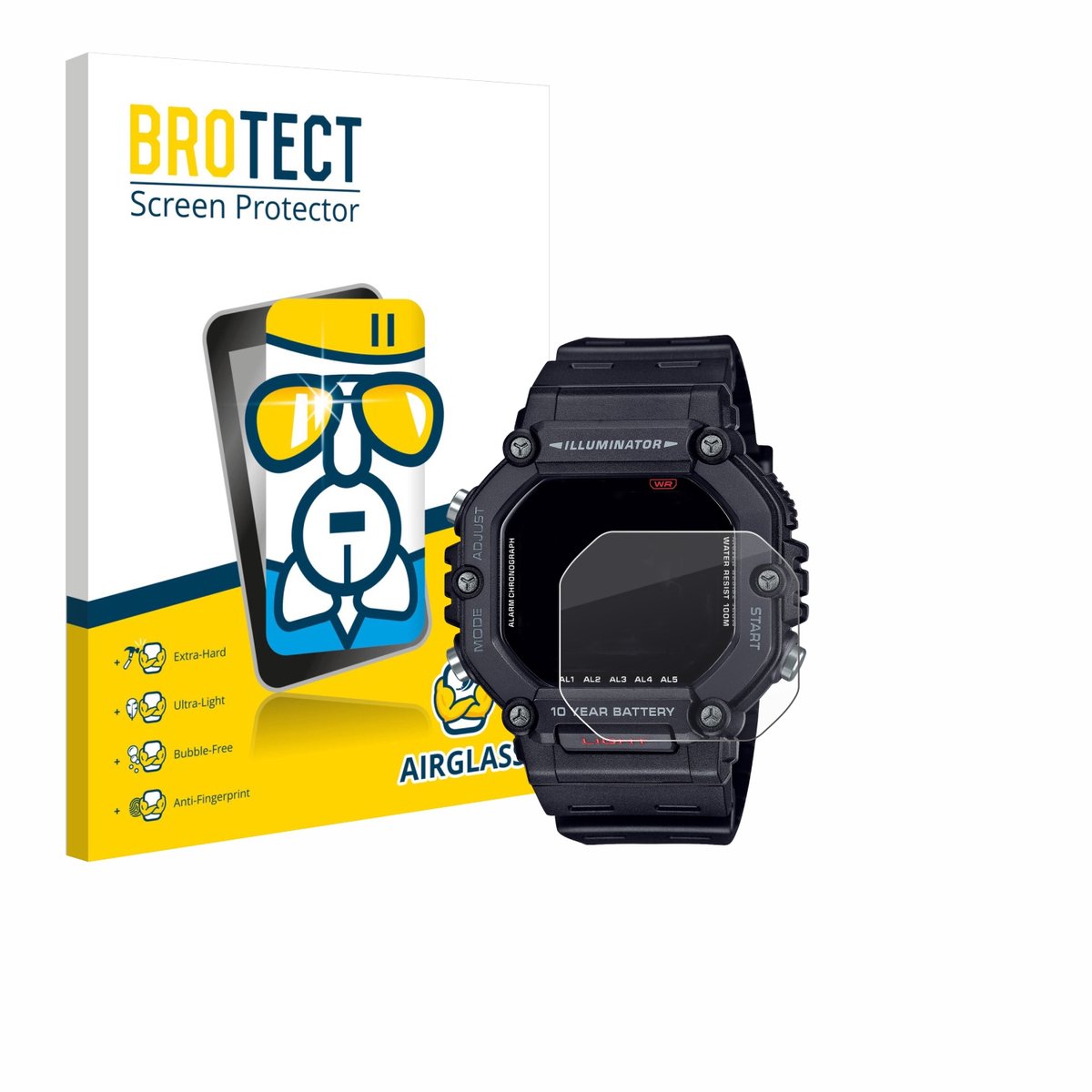 Screenprotector voor Casio AE-1600H Beschermglas transparant