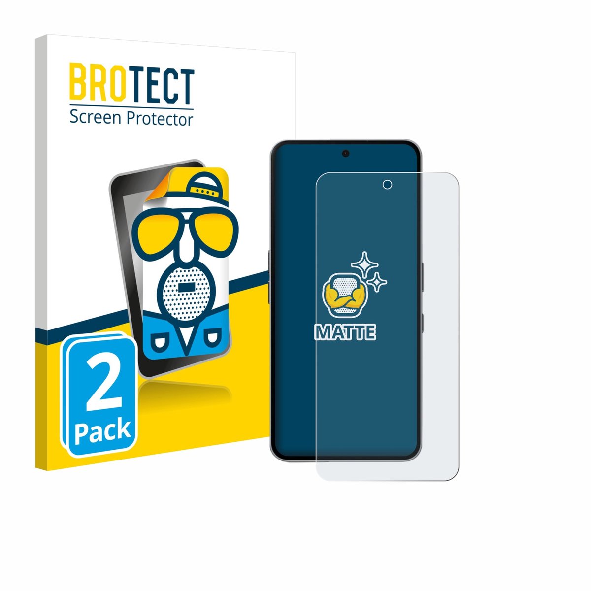 BROTECT - Screenprotector voor Nothing Phone (3a) Pro - Folie Beschermfolie matte 2 Stuks