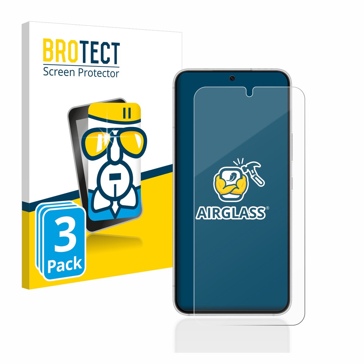 Screenprotector 3 Stuks voor Samsung Galaxy S22 5G Beschermglas transparant