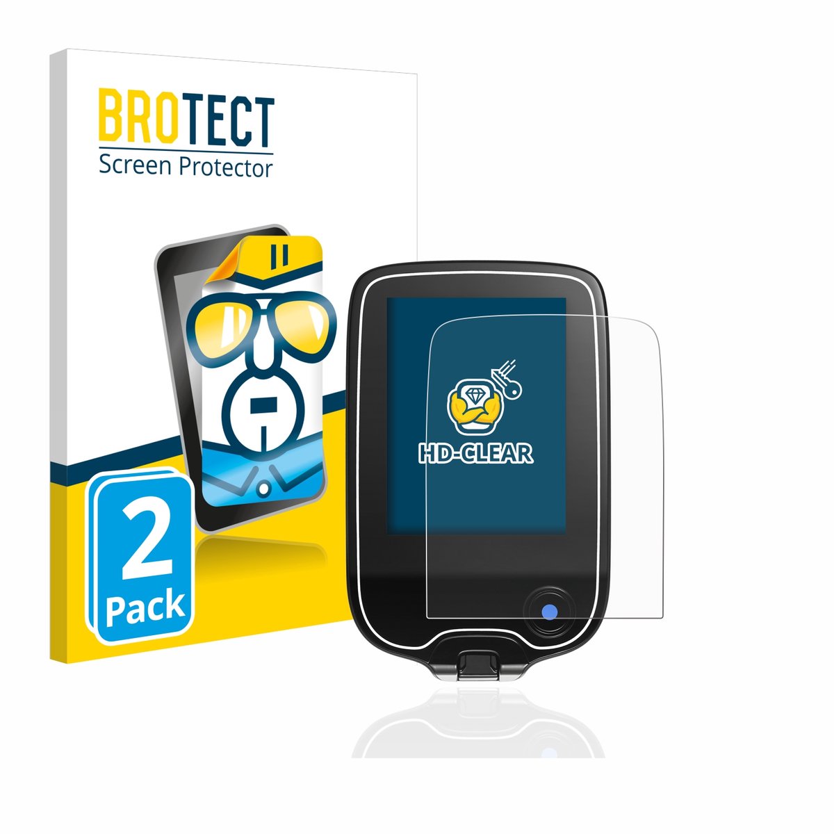 BROTECT - Screenprotector voor Freestyle Libre 3 - Folie Beschermfolie transparant 2 Stuks