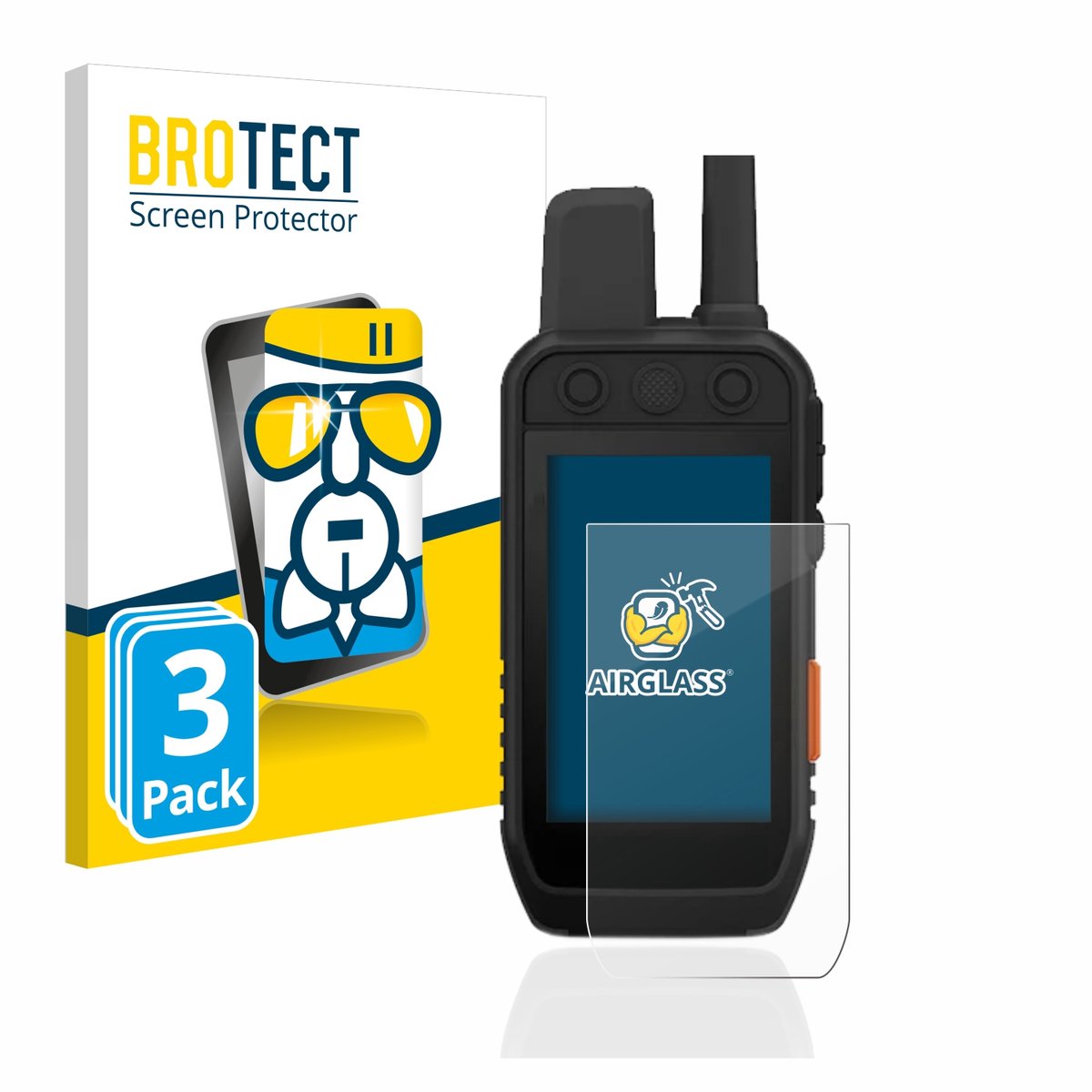 Screenprotector 3 Stuks voor Garmin Alpha 200 / 200i / 300 / 300i K Beschermglas transparant