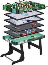 Cougar 16-in-1 Multi Speeltafel – Opklapbaar Met Voetbal, Biljart, Airhockey, Tafeltennis En Meer – Inclusief Accessoires, Zwart