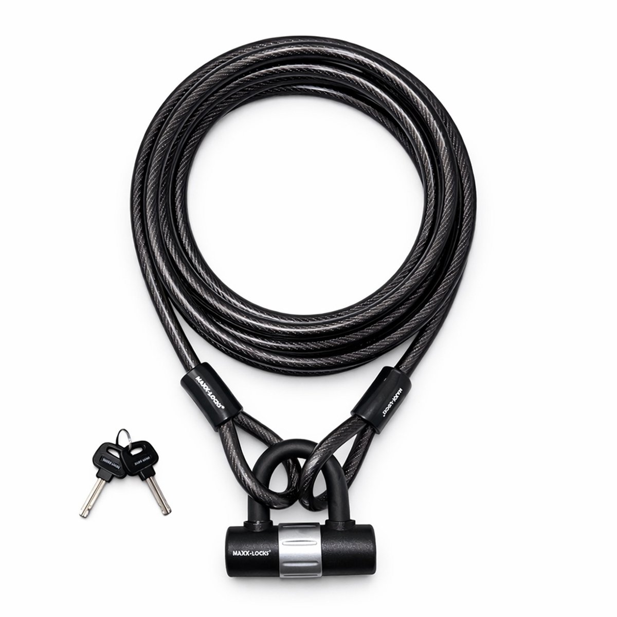 Maxx-Locks Oban Kabelslot 3 meter - Staalkabel met Lussen en Slot - Bootslot - Ook Geschikt voor Tuinmeubel of Terras - 12 mm