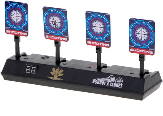 Elektrisch Schietdoel - Digitaal Target met 4 Doelen - Elektronische Schietschijf met Score Teller - Geschikt voor Foam Dart Blasters - Met Licht en Geluid - Schietspel voor Kinderen van Merkloos — afbeelding 4