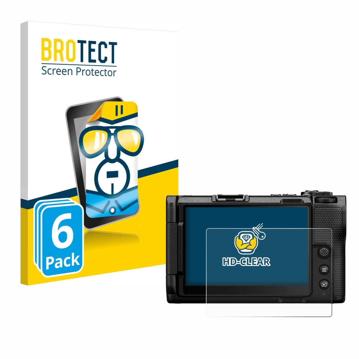 BROTECT - Screenprotector voor Nikon ZR - Folie Beschermfolie transparant 6 Stuks