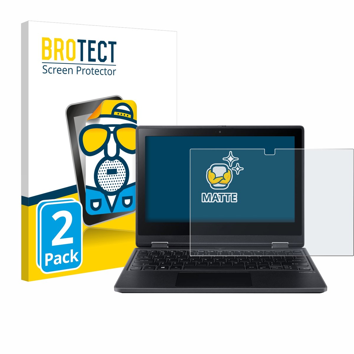 BROTECT - Screenprotector voor Acer TravelMate Spin B3 - Folie Beschermfolie matte 2 Stuks