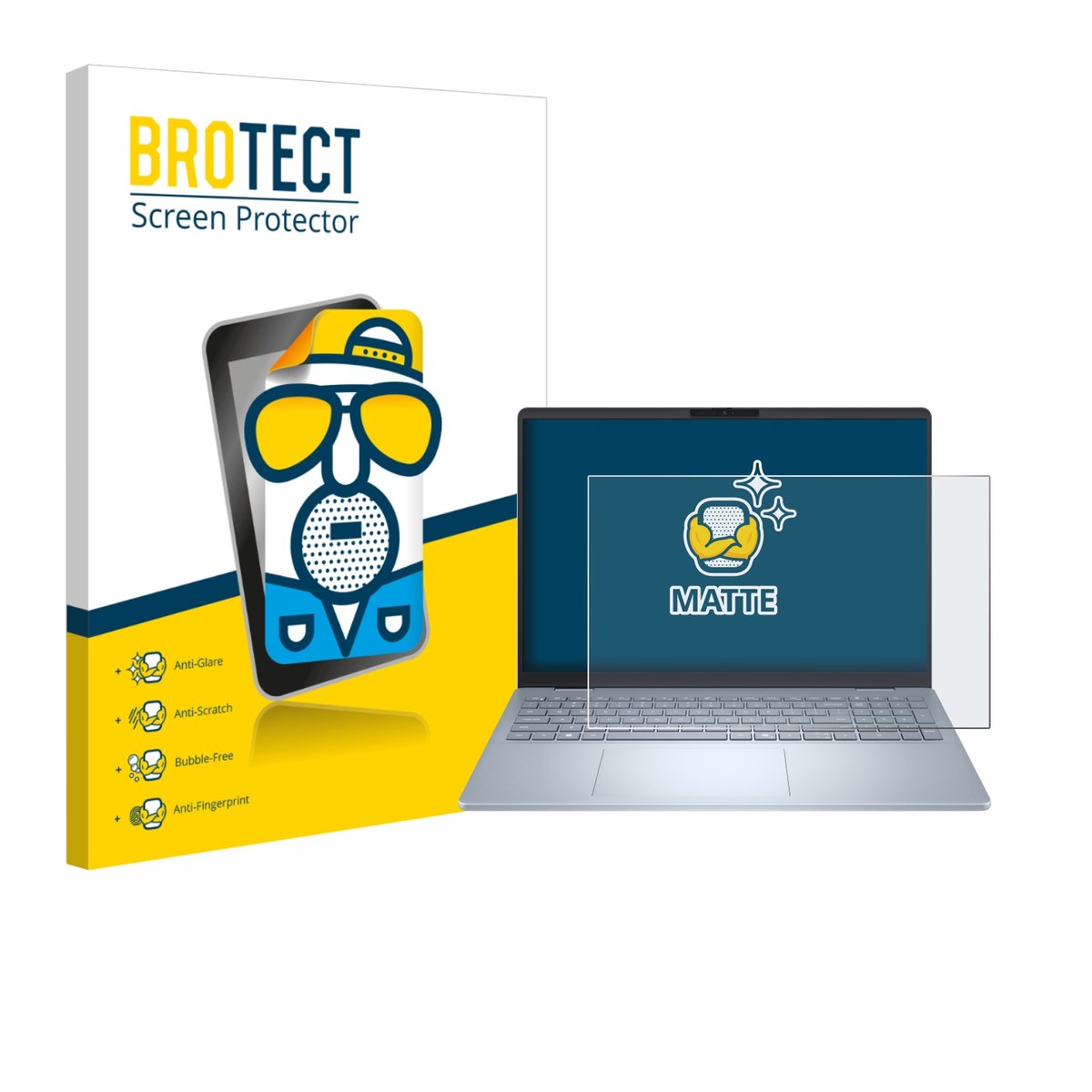 BROTECT - Screenprotector voor Dell 16 Plus Laptop - Folie Beschermfolie matte