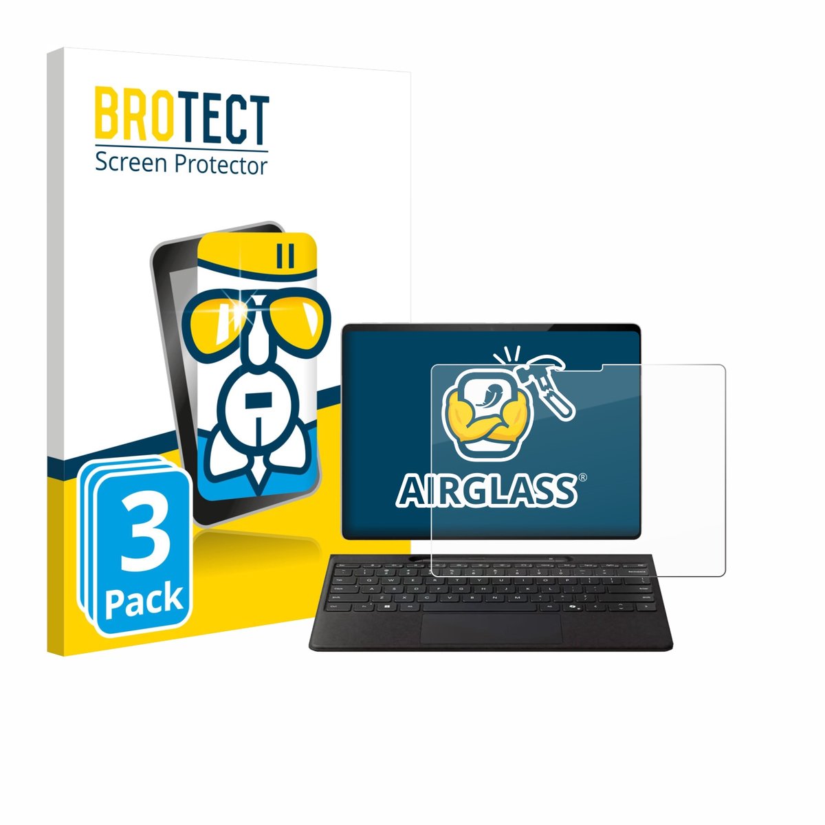 Screenprotector 3 Stuks voor Microsoft Surface Pro Copilot+ 13" Beschermglas transparant