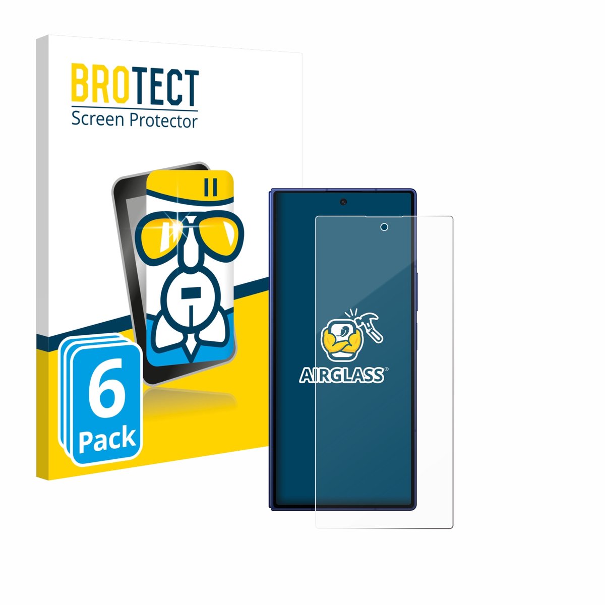 Screenprotector 6 Stuks voor Samsung Galaxy Z Fold 7 Beschermglas transparant