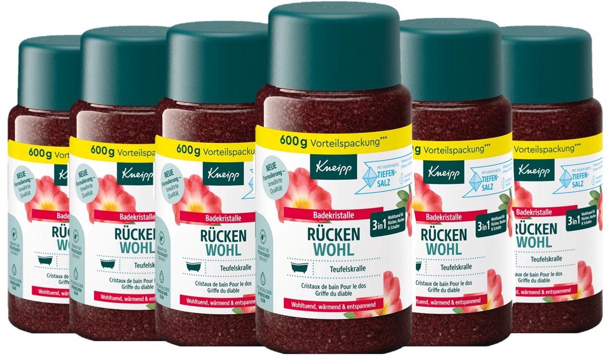Kneipp Badzout Rückenwohl - 6 x 600 Gram Voordeelverpakking