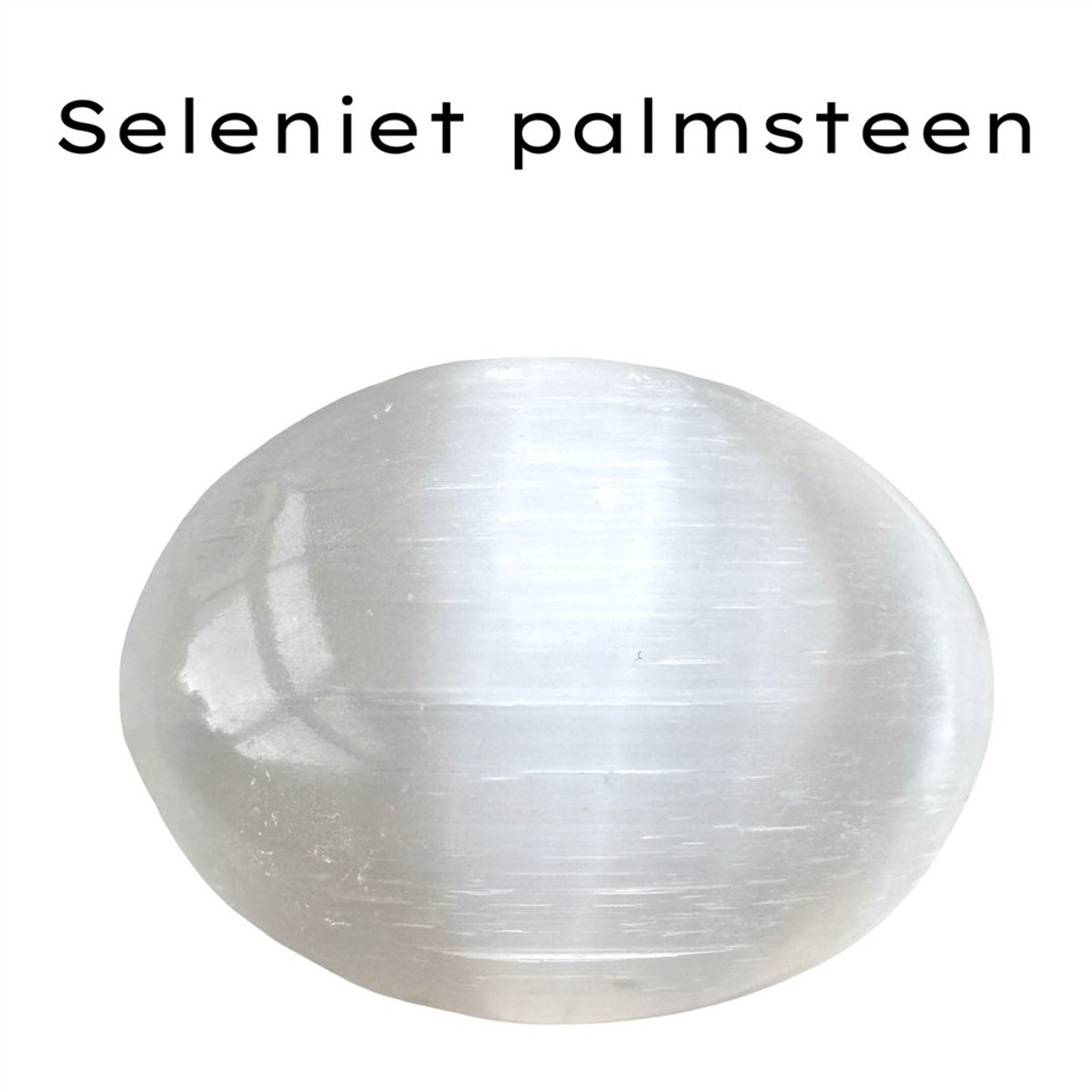Seleniet palmsteen ongeveer 4cm - Seleniet edelsteen - Seleniet steen - Edelstenen en mineralen