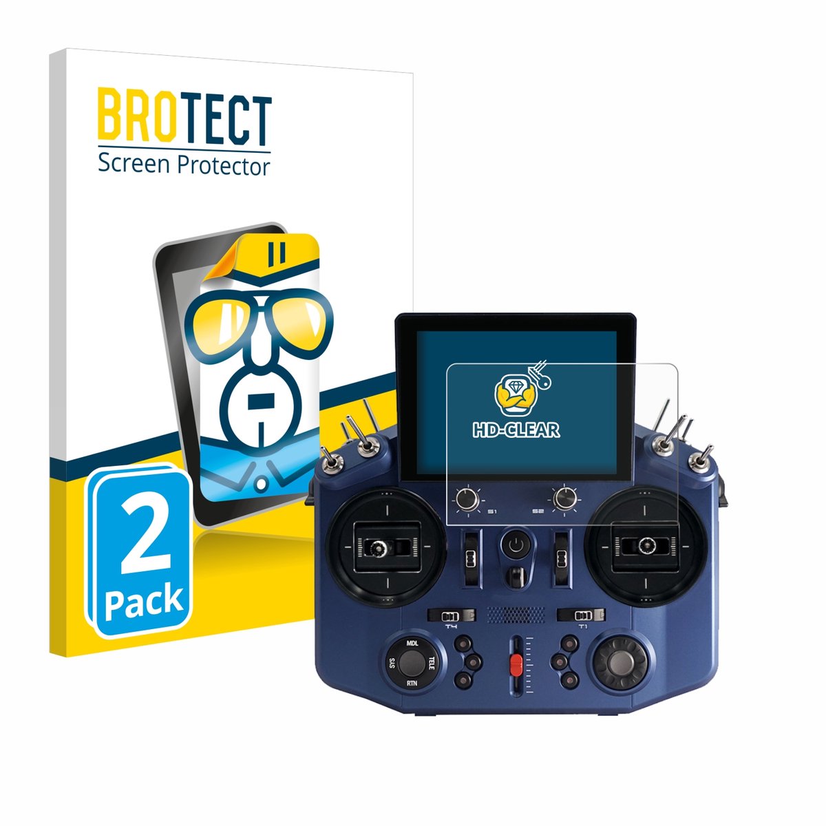 BROTECT - Screenprotector voor FrSky Tandem X20S - Folie Beschermfolie transparant 2 Stuks