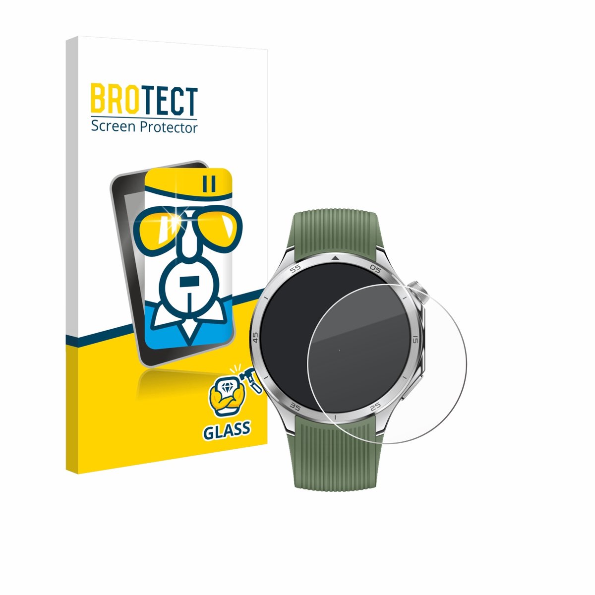 BROTECT - Glas Screenprotector voor OnePlus Watch 3 - Gehard Beschermglas 9H