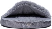 NapZZZ Orthopedische Cuddle cave Eco leer Grijs 80*60*20 cm