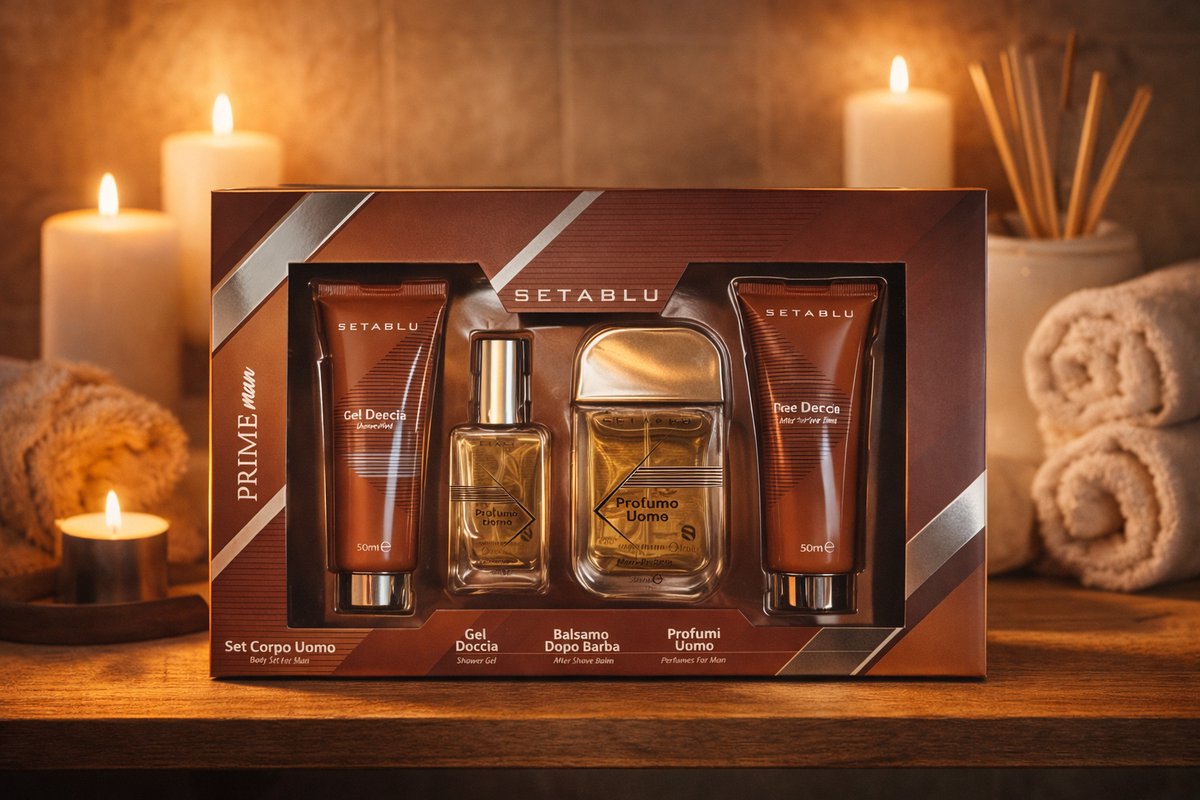 Heren cadeauset - douchegel - scheerlotion - 2x parfum