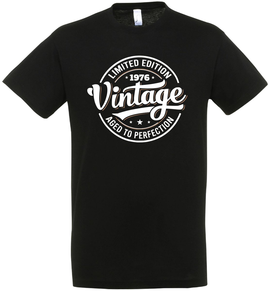 Vintage 50 Jaar T-shirt - Verjaardag en feest cadeau - Cadeau tip - Aged To Perfection - 50 jaar cadeau - 50 jaar abraham - 50 jaar - T-shirt - 1976 - Heren - Vader Cadeau - Maat S