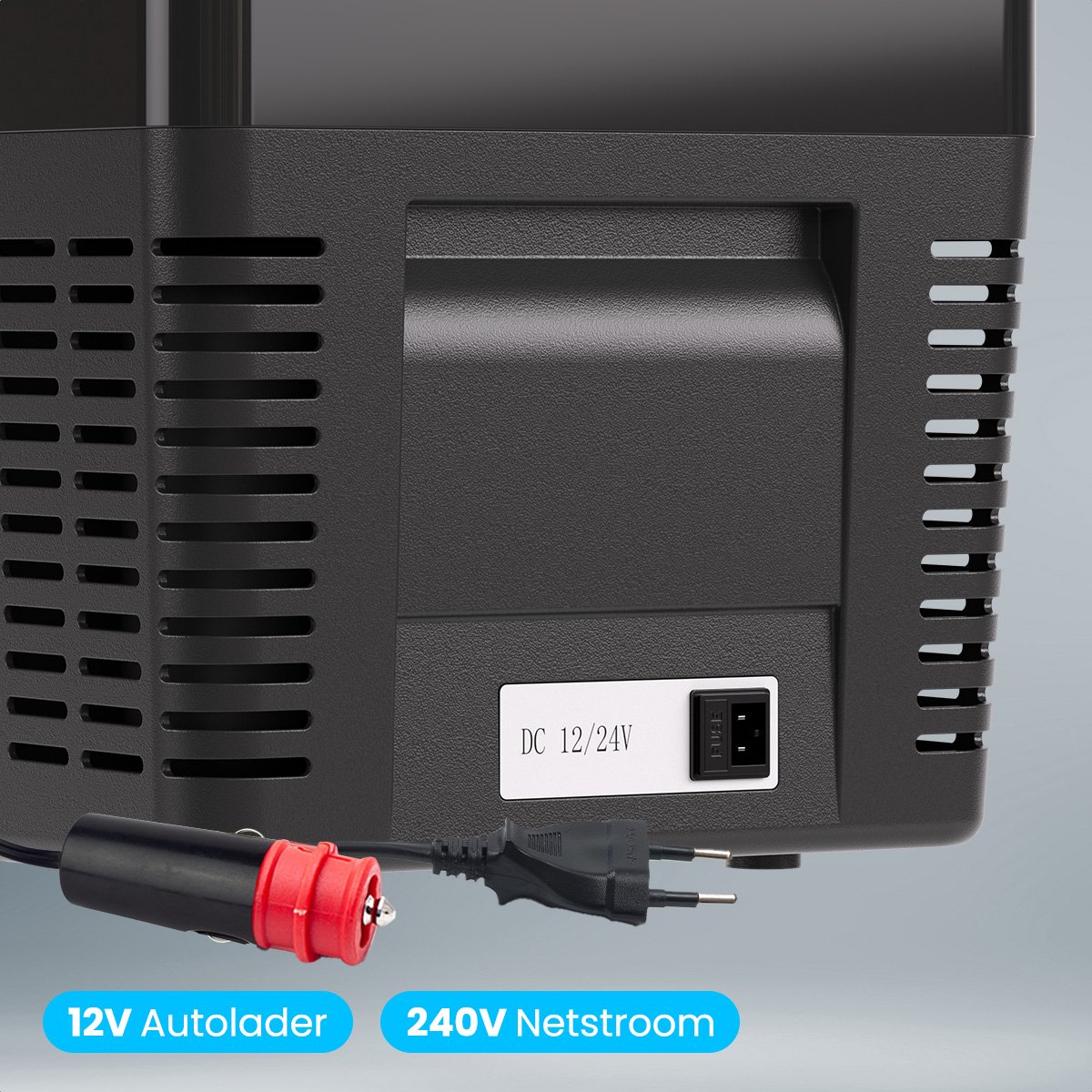 Auronic Elektrische Koelbox - Frigobox - Compressor - 12V 230 Volt - Camping Koelkast - Auto - 25L - Zwart/Grijs – foto 5