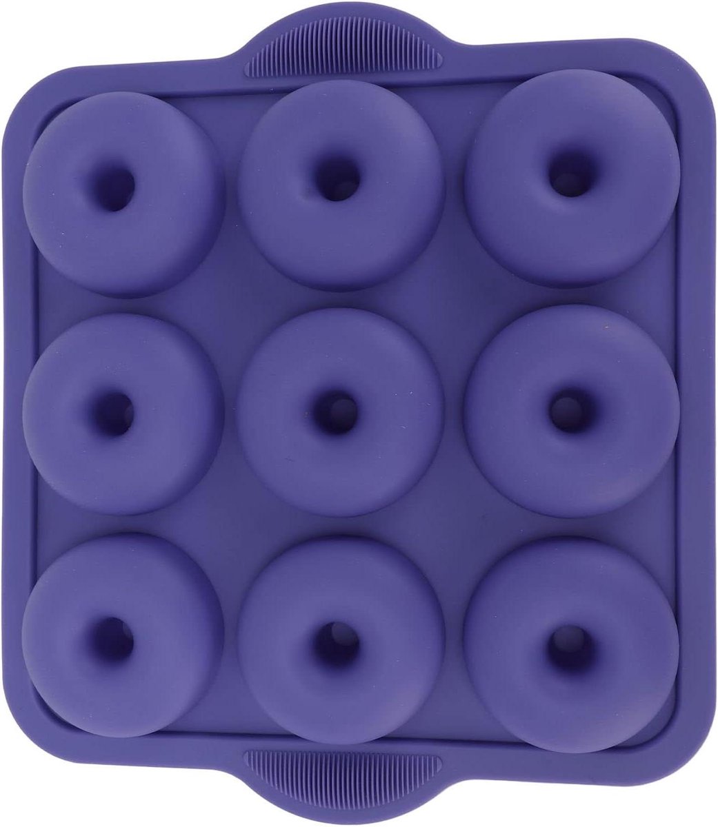 Allecto - Siliconen Donut Bakvorm - BPA-vrij - Vaatwasmachinebestendig - Donutvormen - voor Restaurants - Dessertwinkels - Koningsblauw.