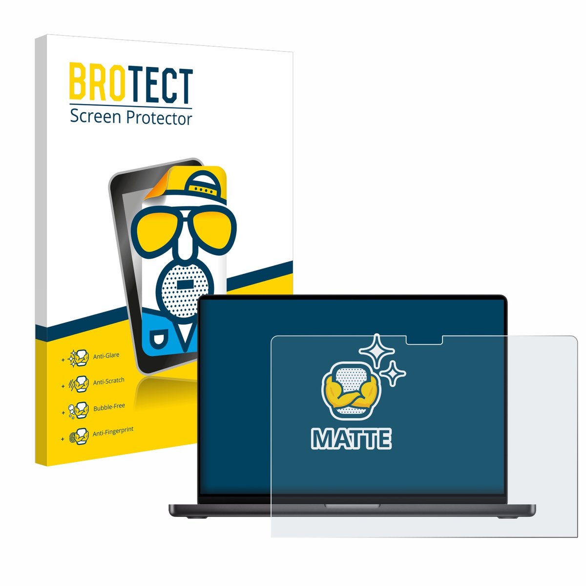 BROTECT - Screenprotector voor Apple MacBook Pro 14" M3 2023 - Folie Beschermfolie matte