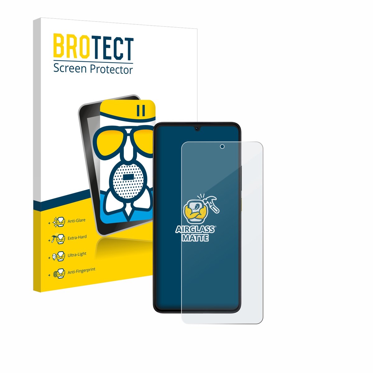 BROTECT - Screenprotector voor Xiaomi Poco X6 Pro - Folie Beschermfolie Beschermglas matte