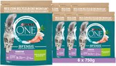 PURINA ONE BIFENSIS SENSITIVE droogvoer voor katten, rijk aan kalkoen (6 x 750g)
