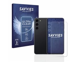 Savvies - Screenprotector voor Samsung Galaxy S23 Plus (Voor+Camera) - Folie Beschermfolie transparant 6 Stuks