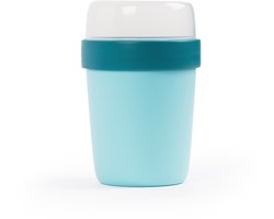 Day To Day Essentials On-The-Go Lunchbox Reef Bay - 400ml + 180ml - Yoghurt Beker to Go - Perfect afsluitbare Muesli Beker - Lekvrije Lunchpot - BPA-vrije Soepbeker