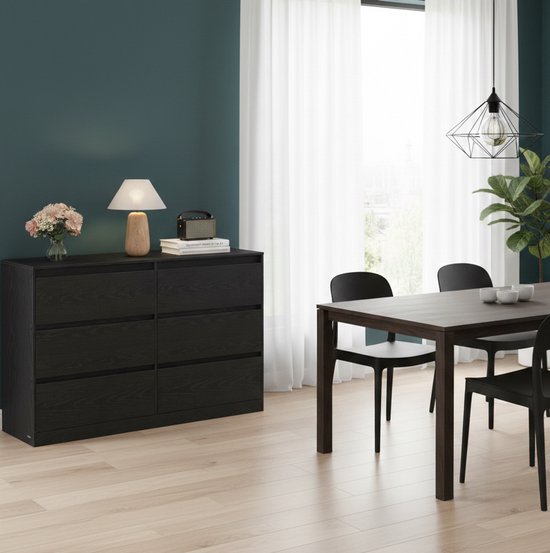 Moderne Commodekast 6 Laden – Ruime Ladekast voor Slaapkamer, Woonkamer ...