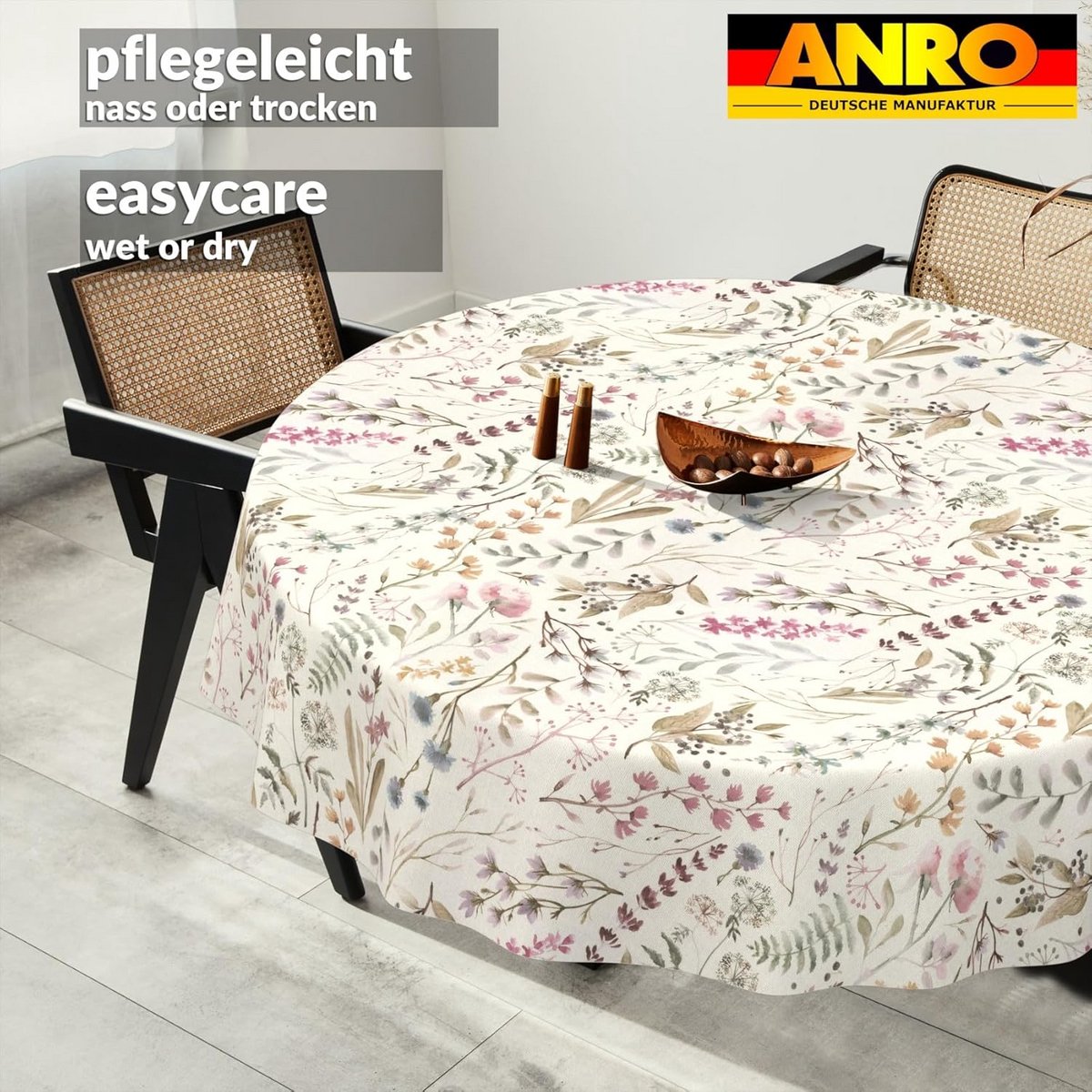 Rond Waterdicht Tafelkleed met Lotus Effect - 140 cm