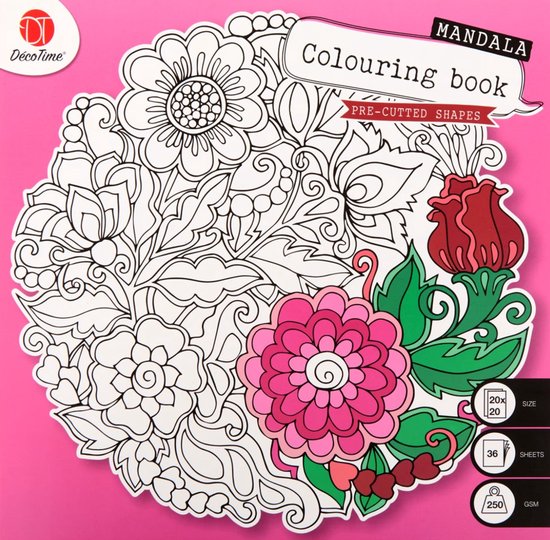 DécoTime mandala kleurboek – Roze – Kleurboek voor volwassen – Mandala kleurboek voor volwassenen – Kleurboek voor volwassenen