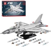 Reobrix 33027 F16 Millennium Star Fighter straaljager bouwset | Classic World Wars Army vliegtuig modelbouw | Educatief leger speelgoed bouwpakketten voor kinderen & volwassenen | DIY Creator Falcon geschikt voor Lego | Bouwdoos met 1427 bouwstenen