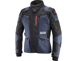 Ixon Odin Marineblauw Zwart Bright Rood Waterdichte Textiele Motorjas - Jas