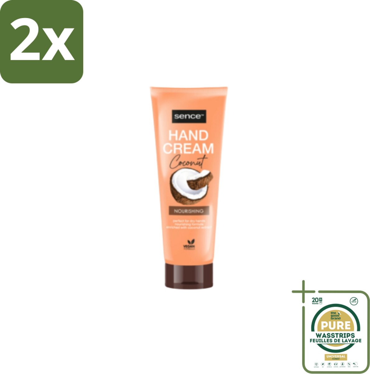 Sence – Handcrème – Coconut Nourishing – 75 ml - Voordeelverpakking - 2 stuks - Droge handen - Hydratatie