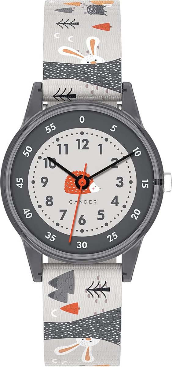 Kinderhorloge Analoog Waterdicht Jongens Meisjes - Educatief Polshorloge met Stoffen Band