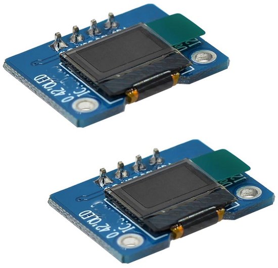 Hailege 2er Set 0,42 Zoll 72x40 IIC I2C OLED Display Modul – Weiß, 3,3 V, Wählbar IIC Oder SPI, Inkl. Elektronischem Handbuch