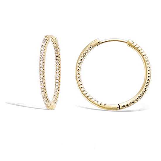 CHIVAL - Oorbellen 18K Verguld Goud "Solara" - Oorringen met zirkonia, Elegant, Hypoallergeen, Luxe, Cadeau voor haar, Sieraad, Tijdloos, Liefde, Romantiek, Geschenkverpakking