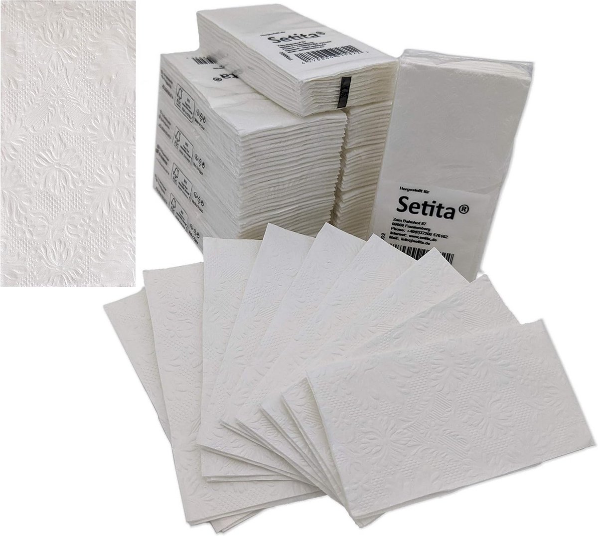 10 Stuks Decoratieve Zakdoeken Bruiloft Parelmoer Glans