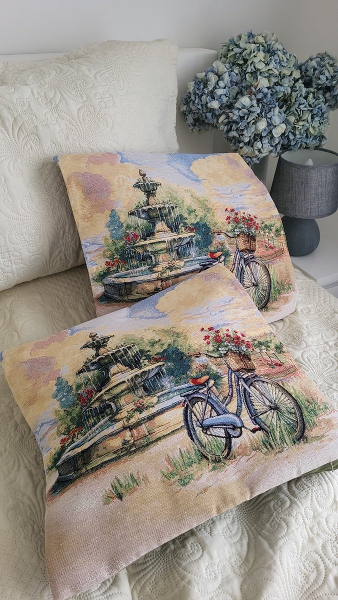 Kussenhoes Gobelinstof Vacances in Italy met rits 45*45cm