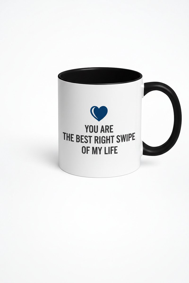 Mok 'You Are The Best Right Swipe Of My Life' - Liefde Cadeau voor Partner & Dating App Fans