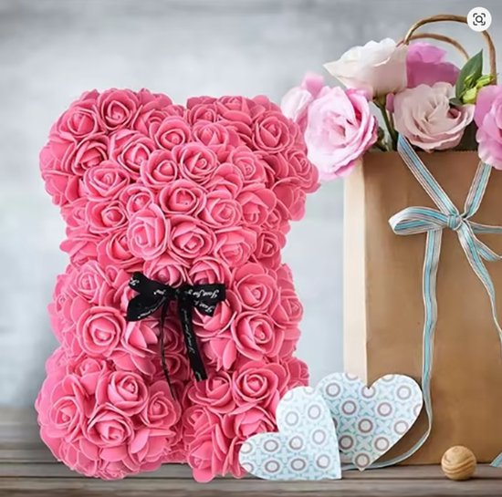 Teddy Rroos Kunstmatige Teddy Roos Beer 25 cm – Romantisch Cadeau met Rozen ...