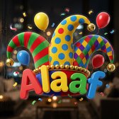 Carnaval/party decoratie bord - Clown hoofd - wand/muur versiering - 50 x 50 cm - plastic | Fun en Feest