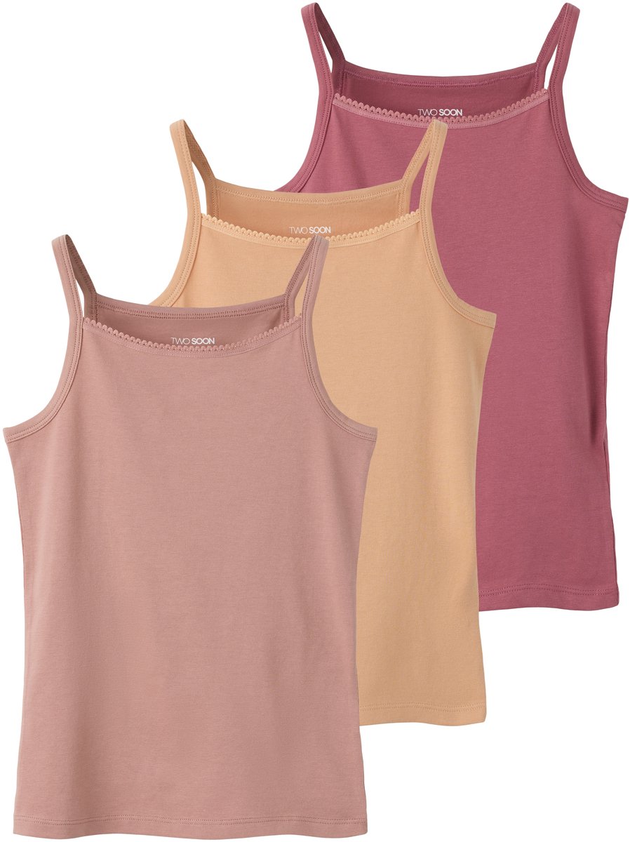 NAME IT - TKFSTRAP TOP 3P SOLID NOOS - Meisjes - Onderhemden