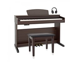 DP-10X digitale piano van Gear4music, pakket met kruk, Palissander
