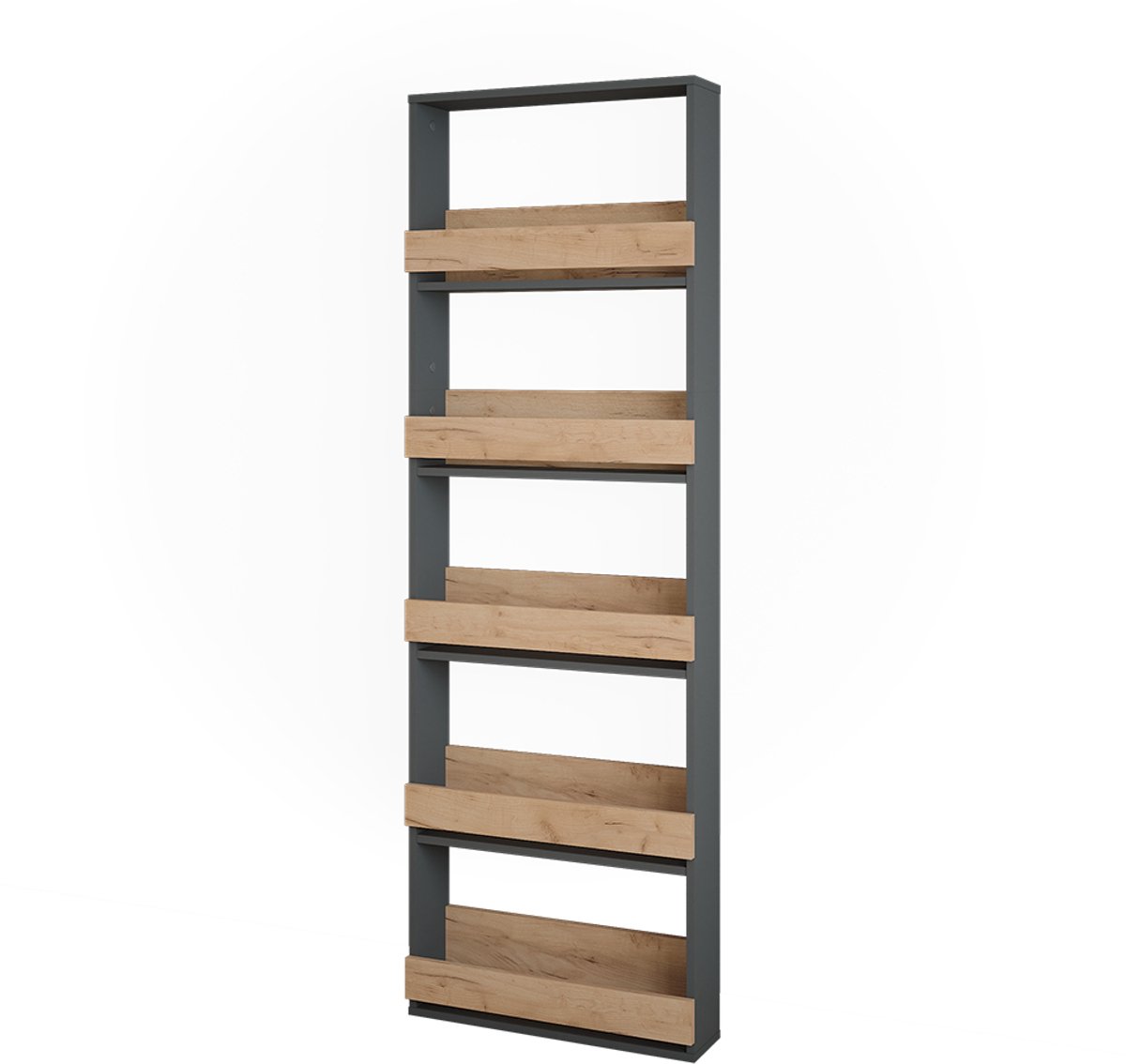 Vicco Repose Wijnglasrek – 60 x 180 cm Eik goud/antraciet