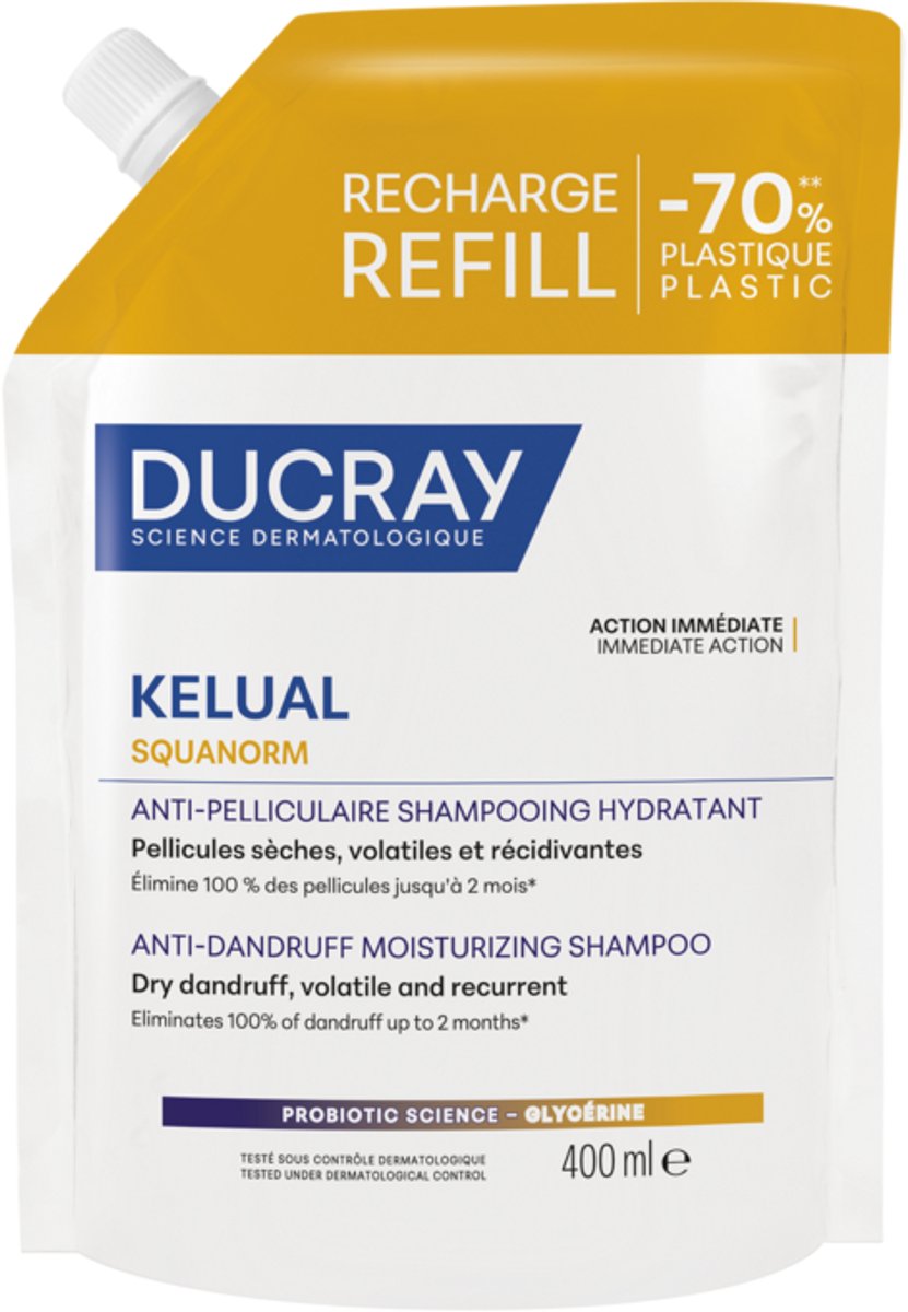 KELUAL SQUANORM Hydraterende anti-roos shampoo navulling 400ml