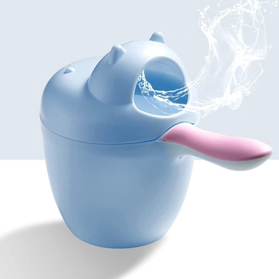 3 stuks Baby shampoobeker met cartoonprint, babybadlepel, waterschepje voor de douchekop, badlepel, gemaakt van verdikt plastic (roze, blauw, groen) van Merkloos — afbeelding 2