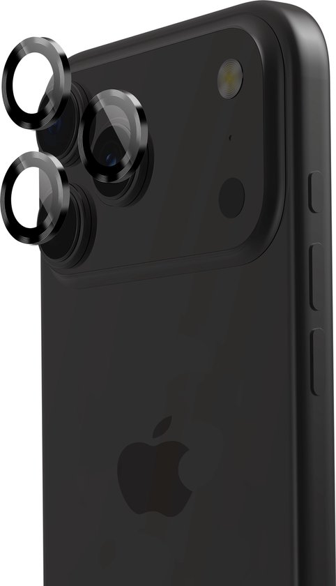 Protecteur de Lentille de Caméra Adapté pour Apple iPhone 17 Pro & 17 Pro Max – Verre Trempé 9H – Résistant aux Rayures – Noir